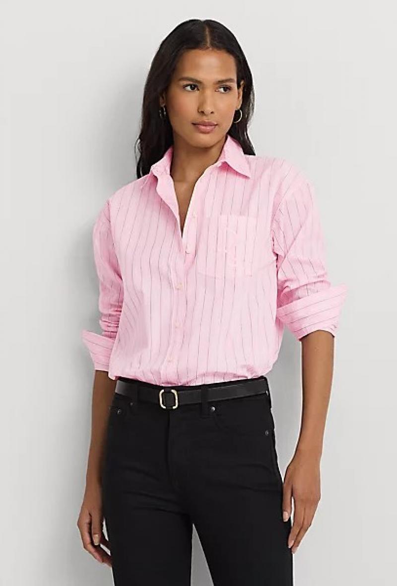 Striped cotton shirt Pink<br />(<strong>Lauren ralph lauren</strong>)